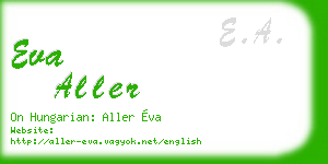 eva aller business card