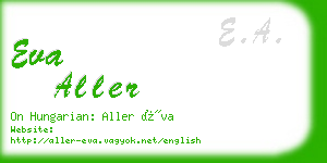 eva aller business card